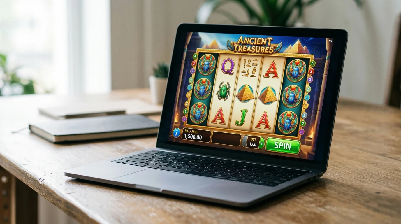 Schermata di una slot online ADM con saldo derivato da deposito Postepay